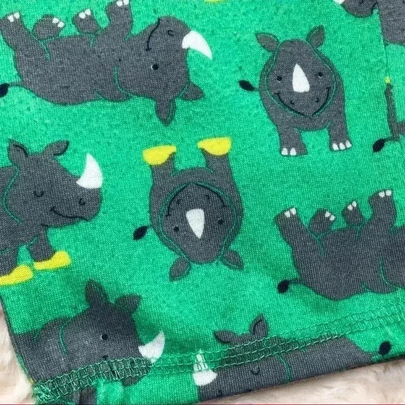 Just One You By Carter’s Rhino Pajama Pants Green  & Grey Size 4T - Picture 2 of 16